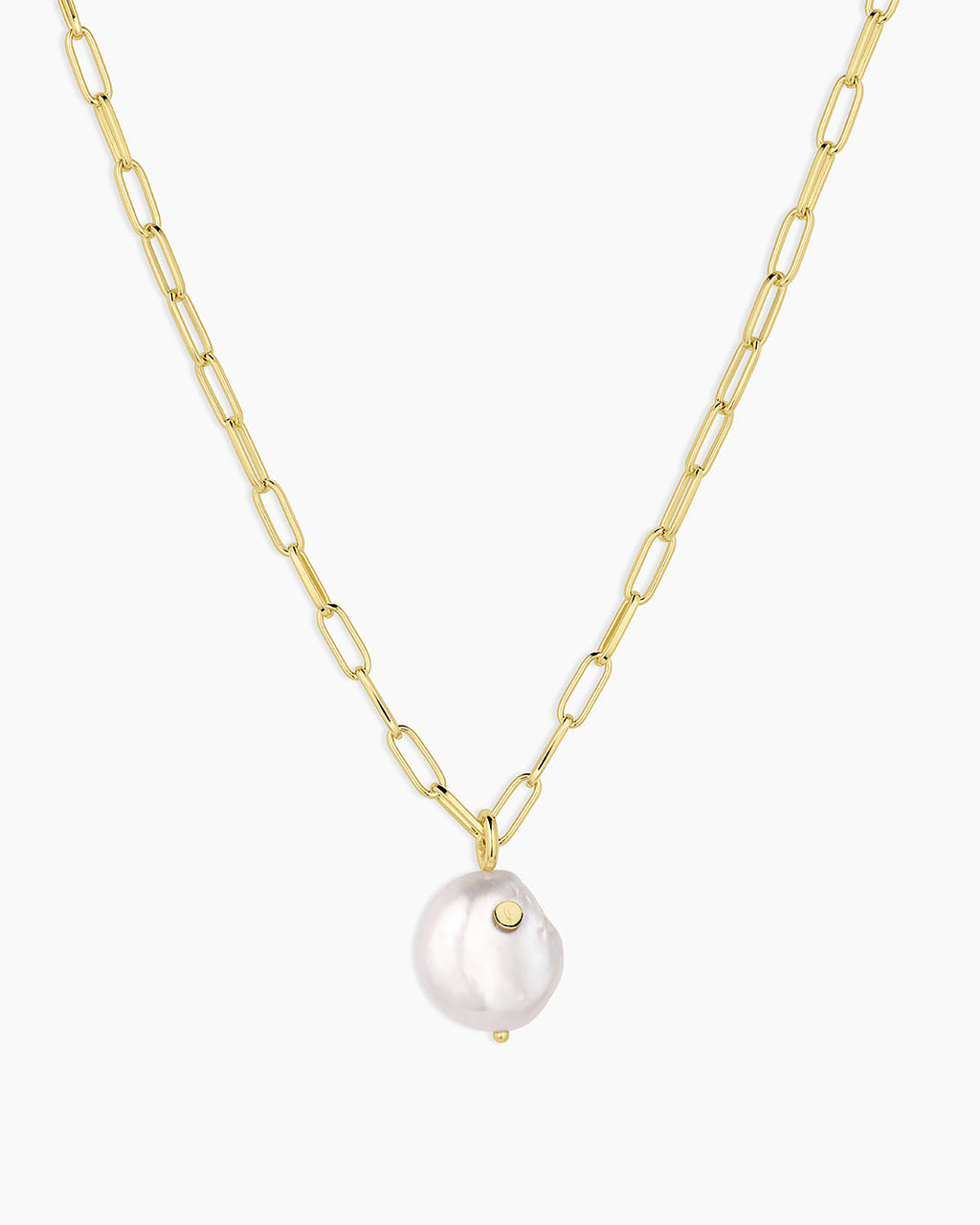 Reese Pearl Necklace || option::18K Gold Plated