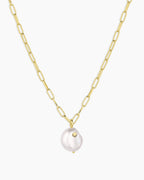 Reese Pearl Necklace || option::18K Gold Plated