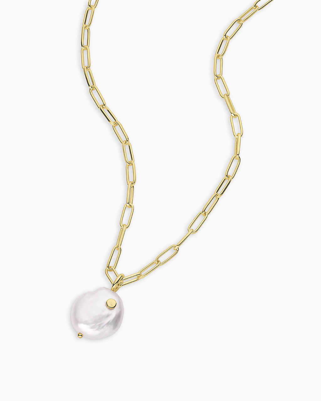 Reese Pearl Necklace || option::18K Gold Plated