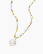 Reese Pearl Necklace || option::18K Gold Plated
