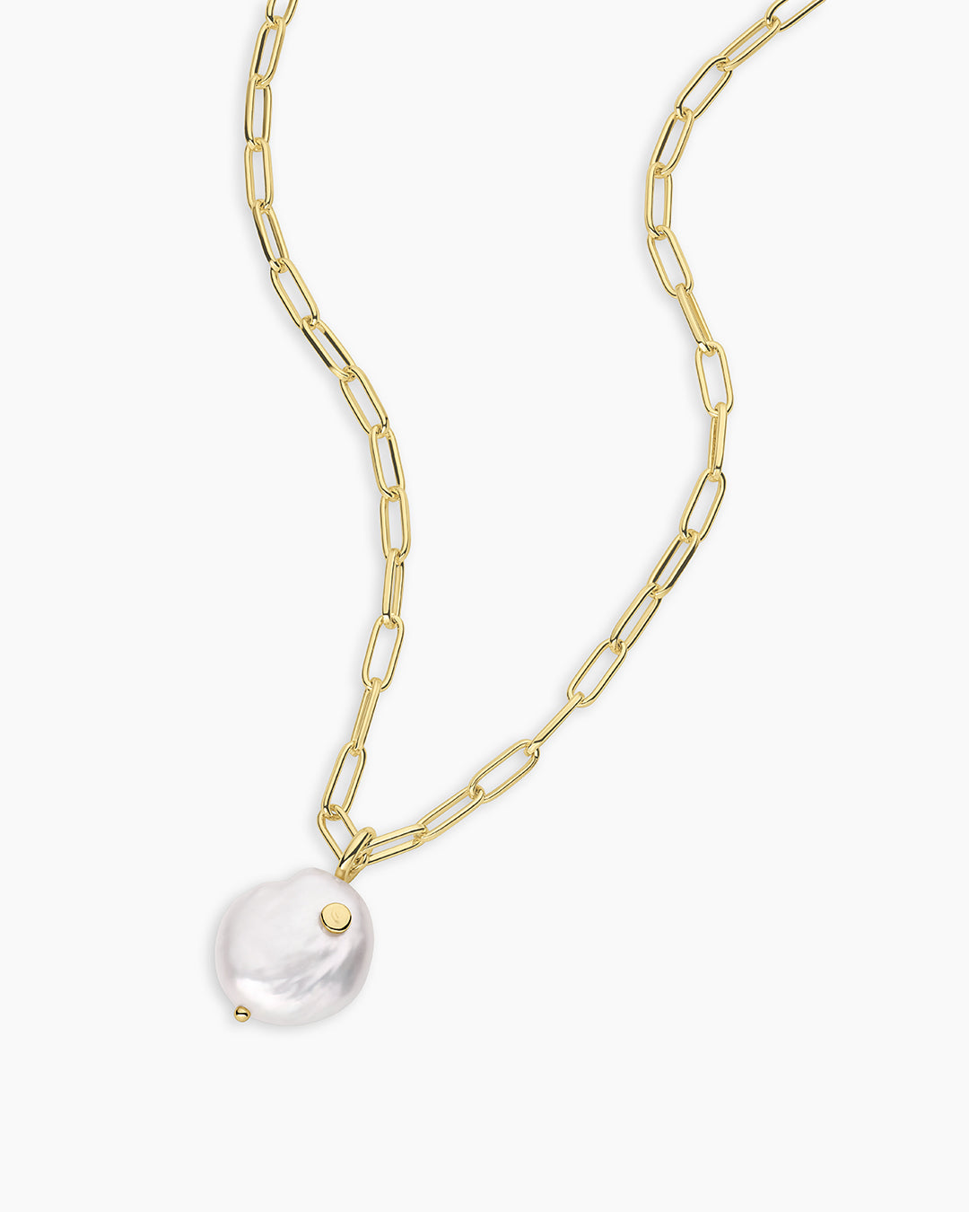 Reese Pearl Necklace || option::18K Gold Plated
