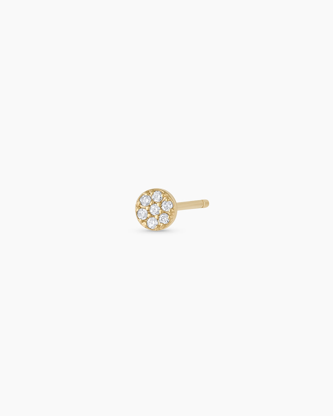 Diamond Pave Studs || option::14K Solid Gold