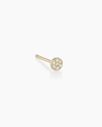 Diamond Pave Studs || option::14K Solid Gold