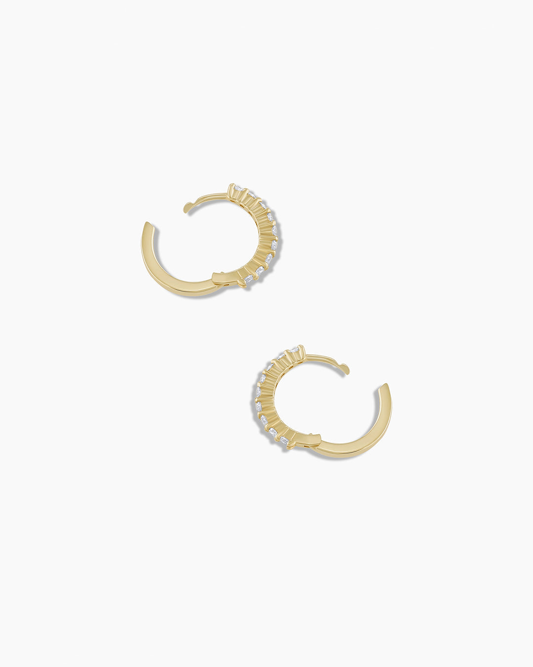 Diamond Huggies || option::14K Solid Gold