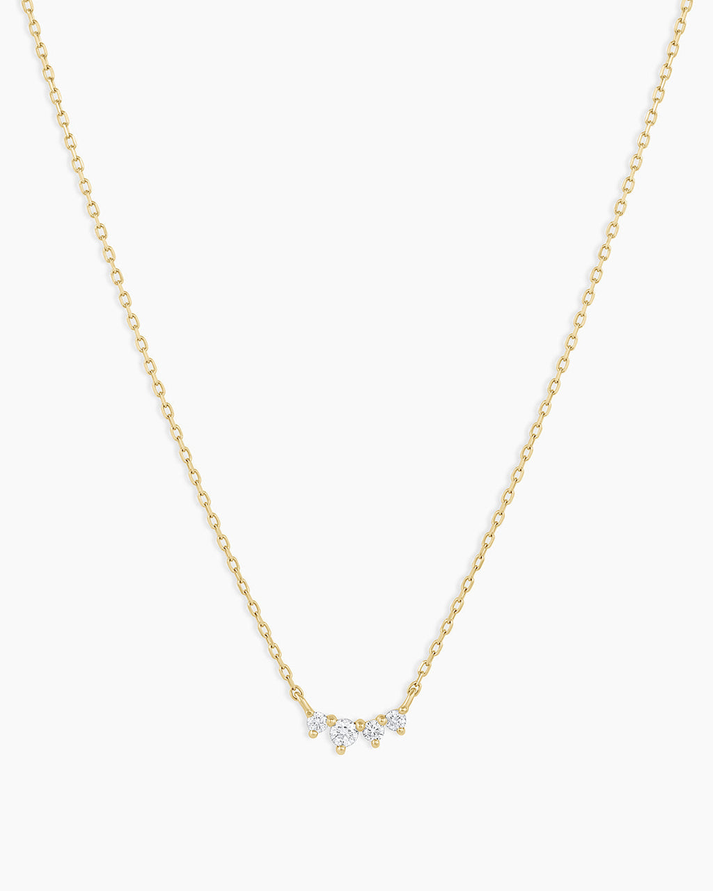 Diamond Cluster Necklace || option::14K Solid Gold
