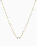 Diamond Cluster Necklace || option::14K Solid Gold