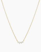Diamond Cluster Necklace || option::14K Solid Gold