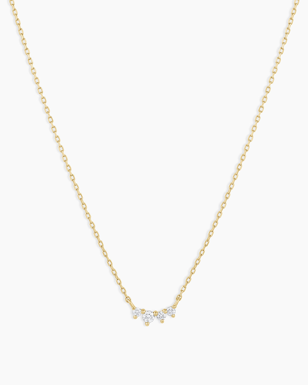 Diamond Cluster Necklace || option::14K Solid Gold