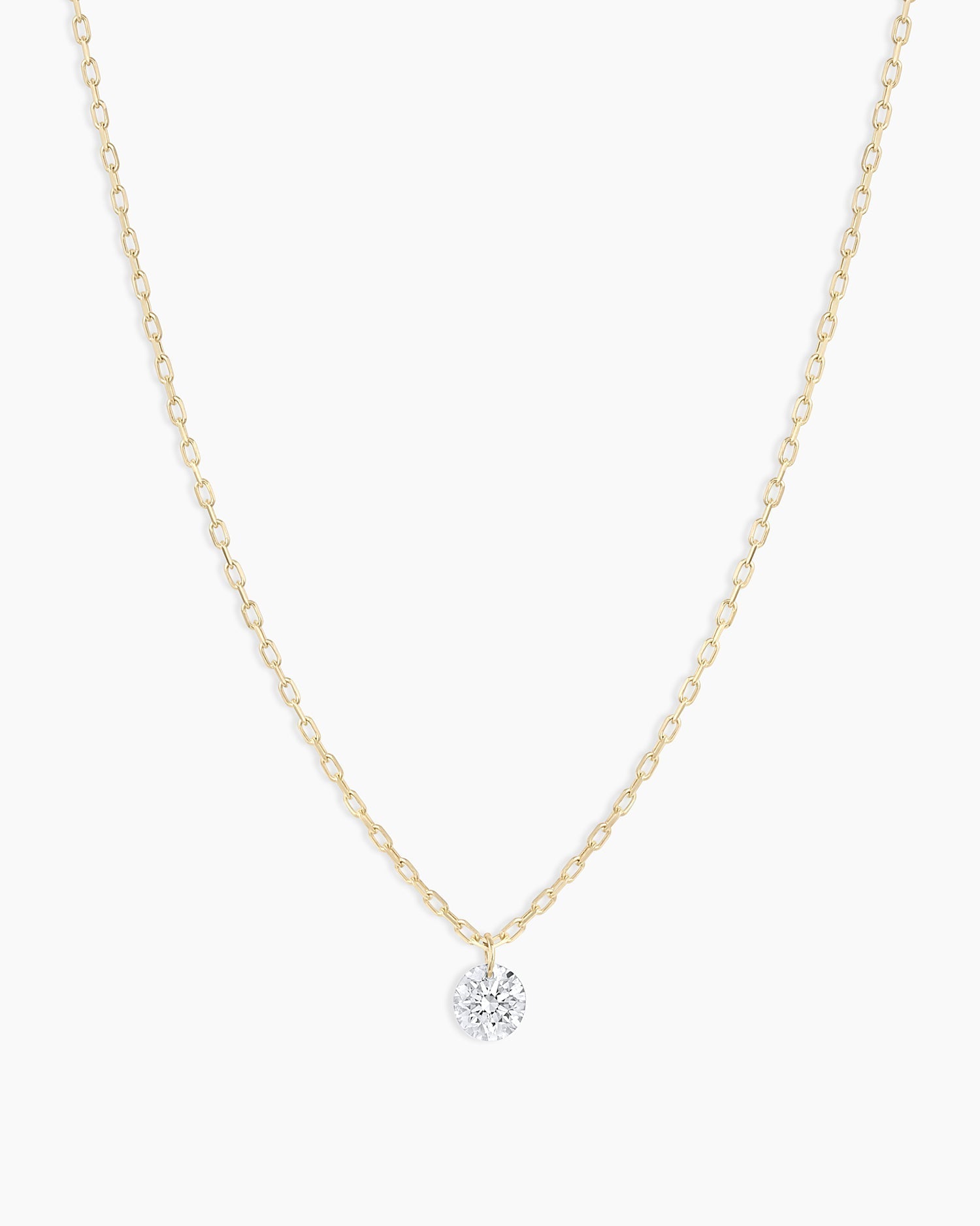 Floating Diamond Necklace || option::18K Solid Gold