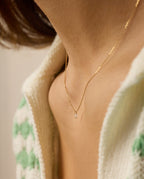 Floating Diamond Necklace || option::18K Solid Gold