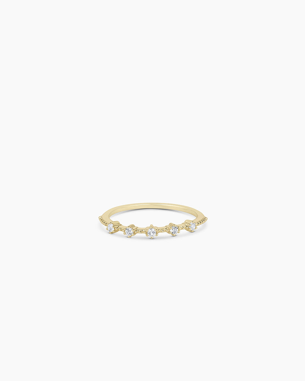Cluster White Topaz Ring || option::14K Solid Gold