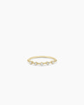 Cluster White Topaz Ring || option::14K Solid Gold
