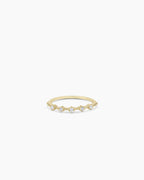 Cluster White Topaz Ring || option::14K Solid Gold
