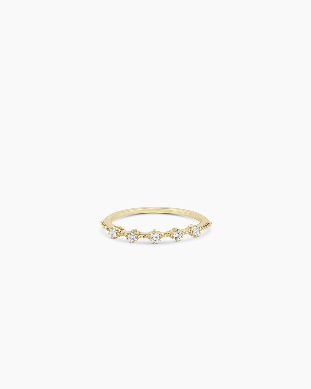Cluster White Topaz Ring || option::14K Solid Gold