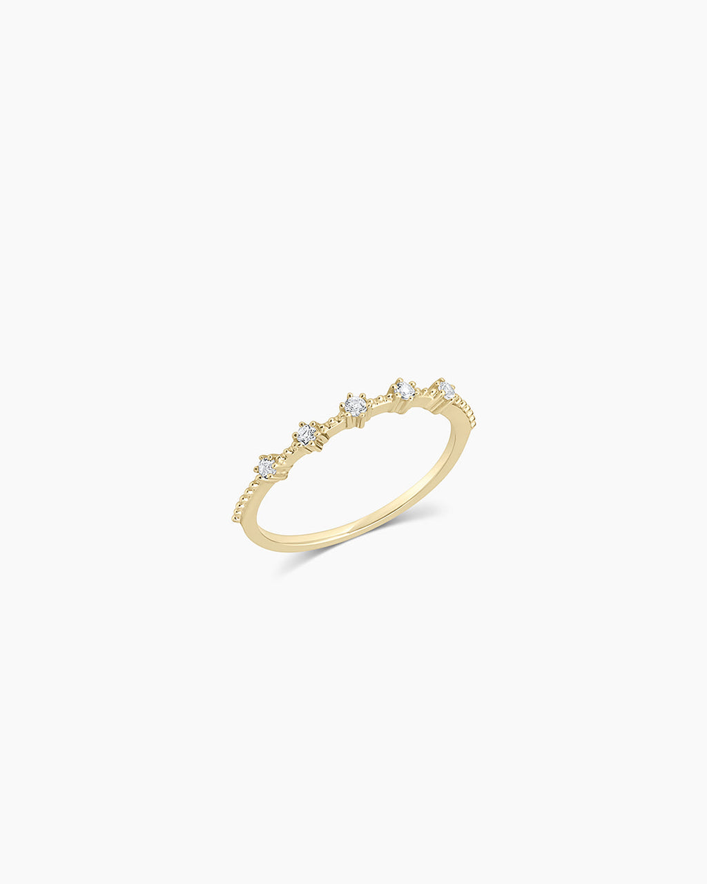 Cluster White Topaz Ring || option::14K Solid Gold