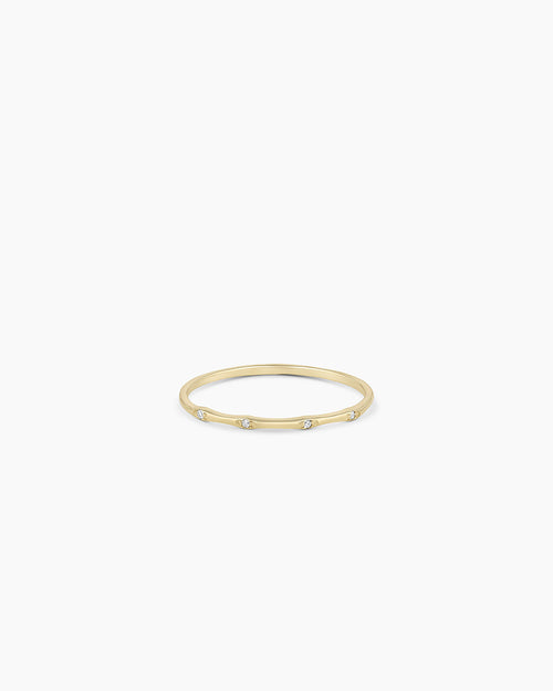 Diamonds Stacking Ring || option::14K Solid Gold