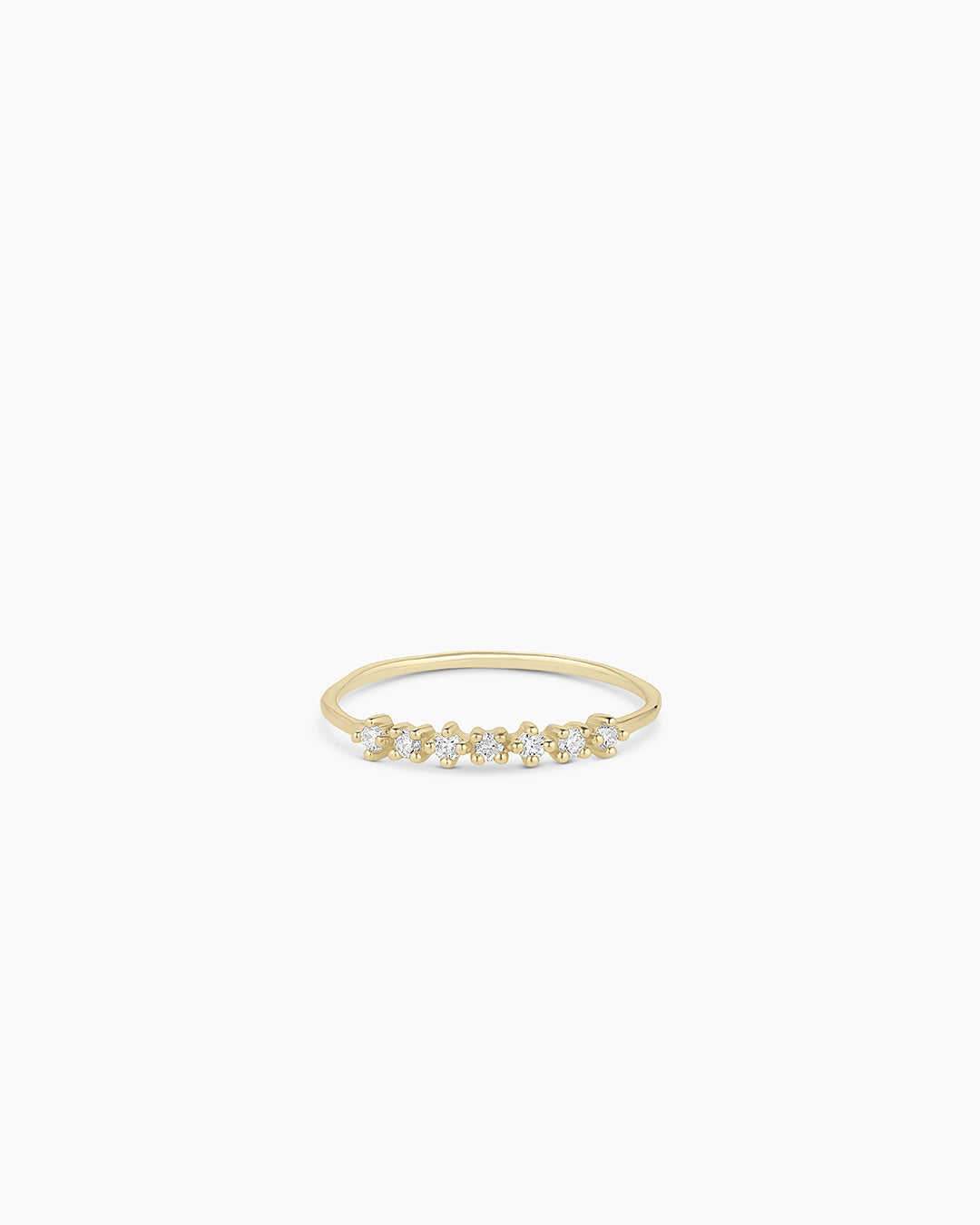 Diamond Row Ring || option::14K Solid Gold