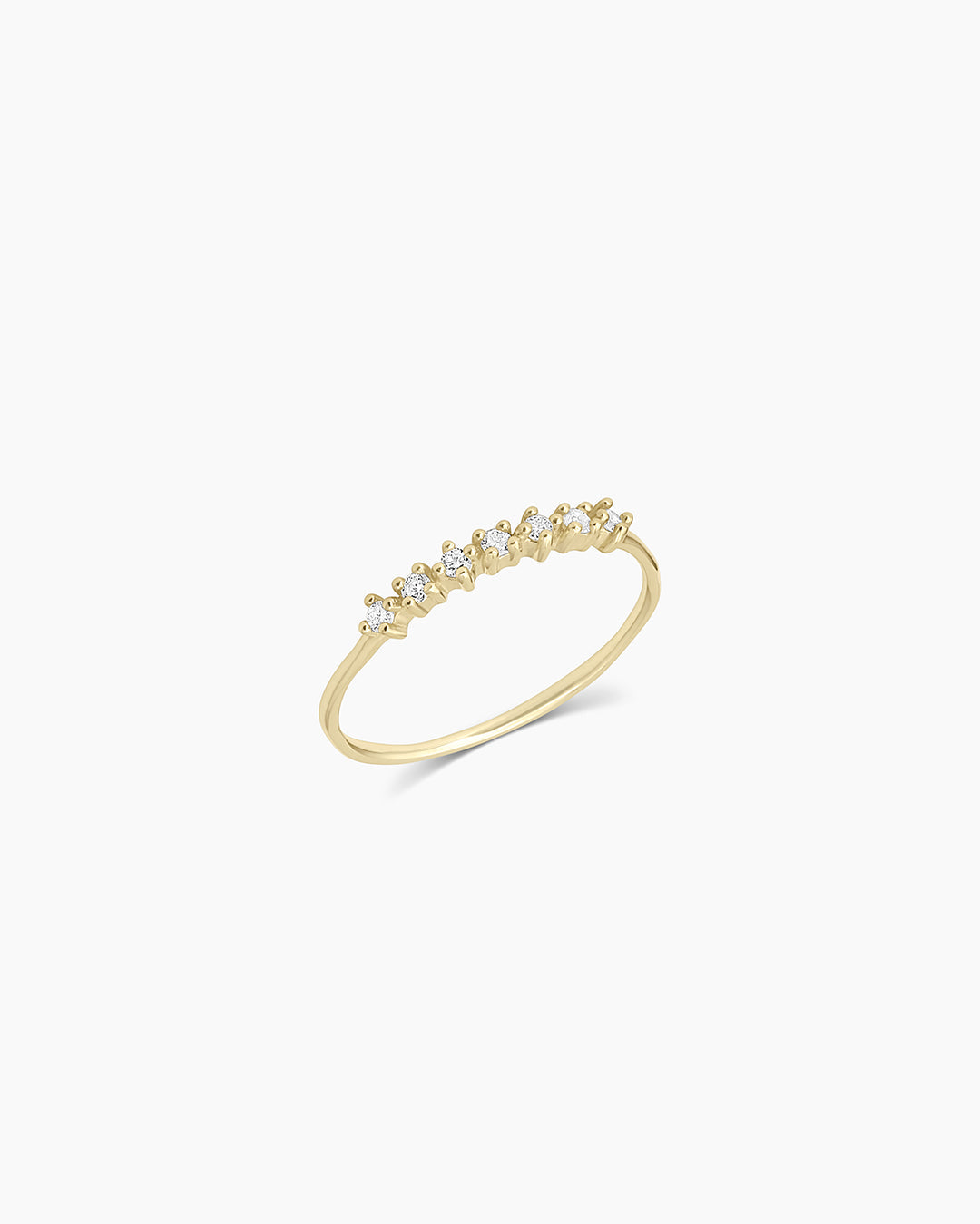 Diamond Row Ring || option::14K Solid Gold