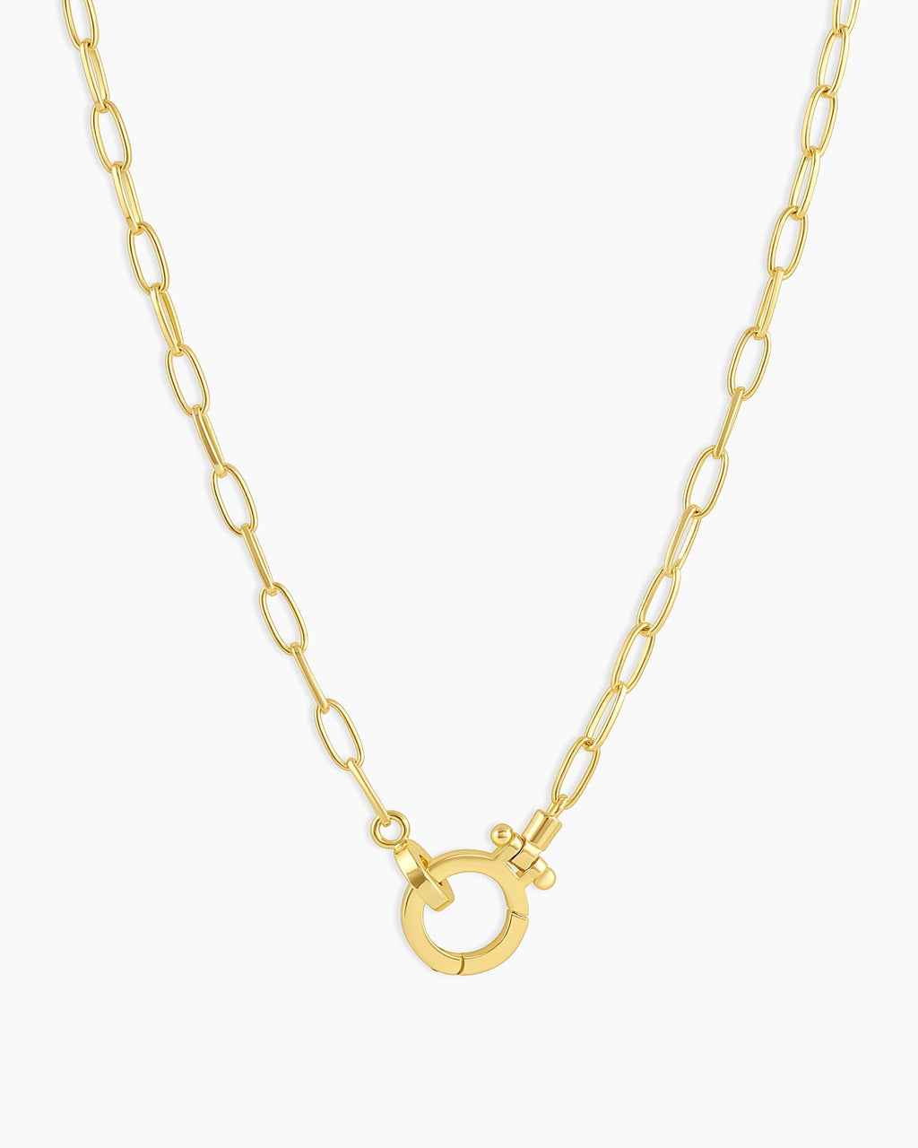 Parker Mini Necklace chain link necklace || option::18K Gold Plated