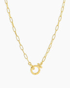 Parker Mini Necklace chain link necklace || option::18K Gold Plated