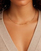 Parker Mini Necklace chain link necklace || option::18K Gold Plated