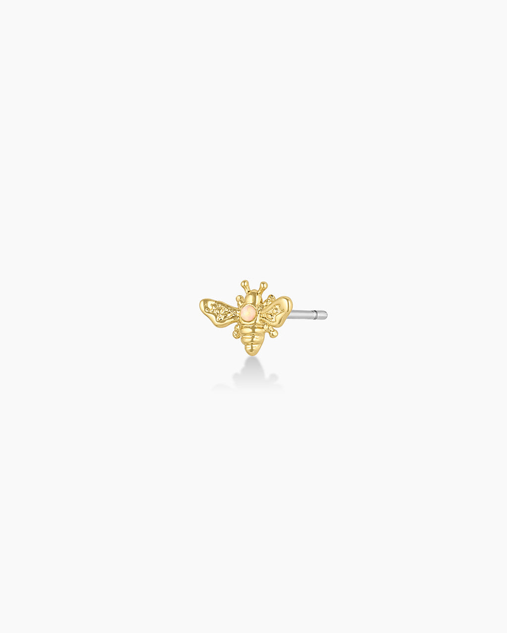 Bee Charm Stud || option::18K Gold Plated, Bee