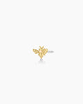 Bee Charm Stud || option::18K Gold Plated, Bee