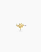 Bee Charm Stud || option::18K Gold Plated, Bee