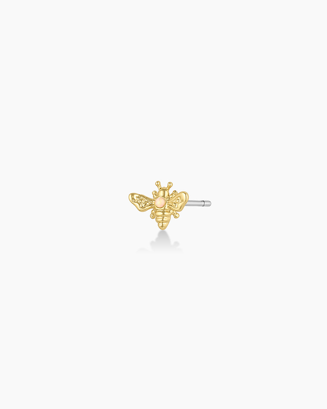 Bee Charm Stud || option::18K Gold Plated, Bee