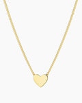 Gold engravableHeart necklace || option::18K Gold Plated
