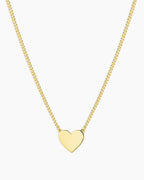 Gold engravableHeart necklace || option::18K Gold Plated