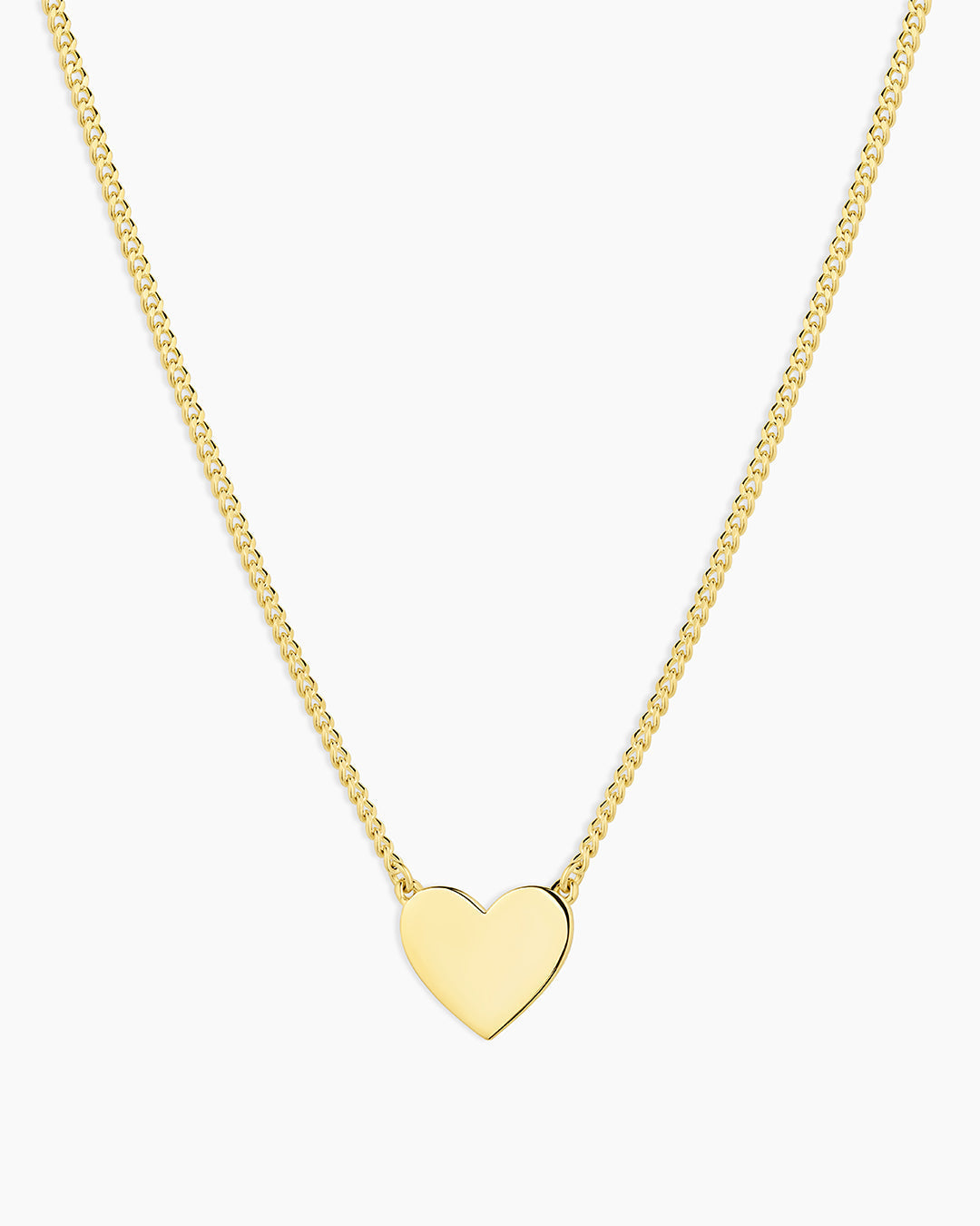 Gold engravableHeart necklace || option::18K Gold Plated