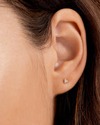 Diamond triangle stud || option::14K Solid Gold