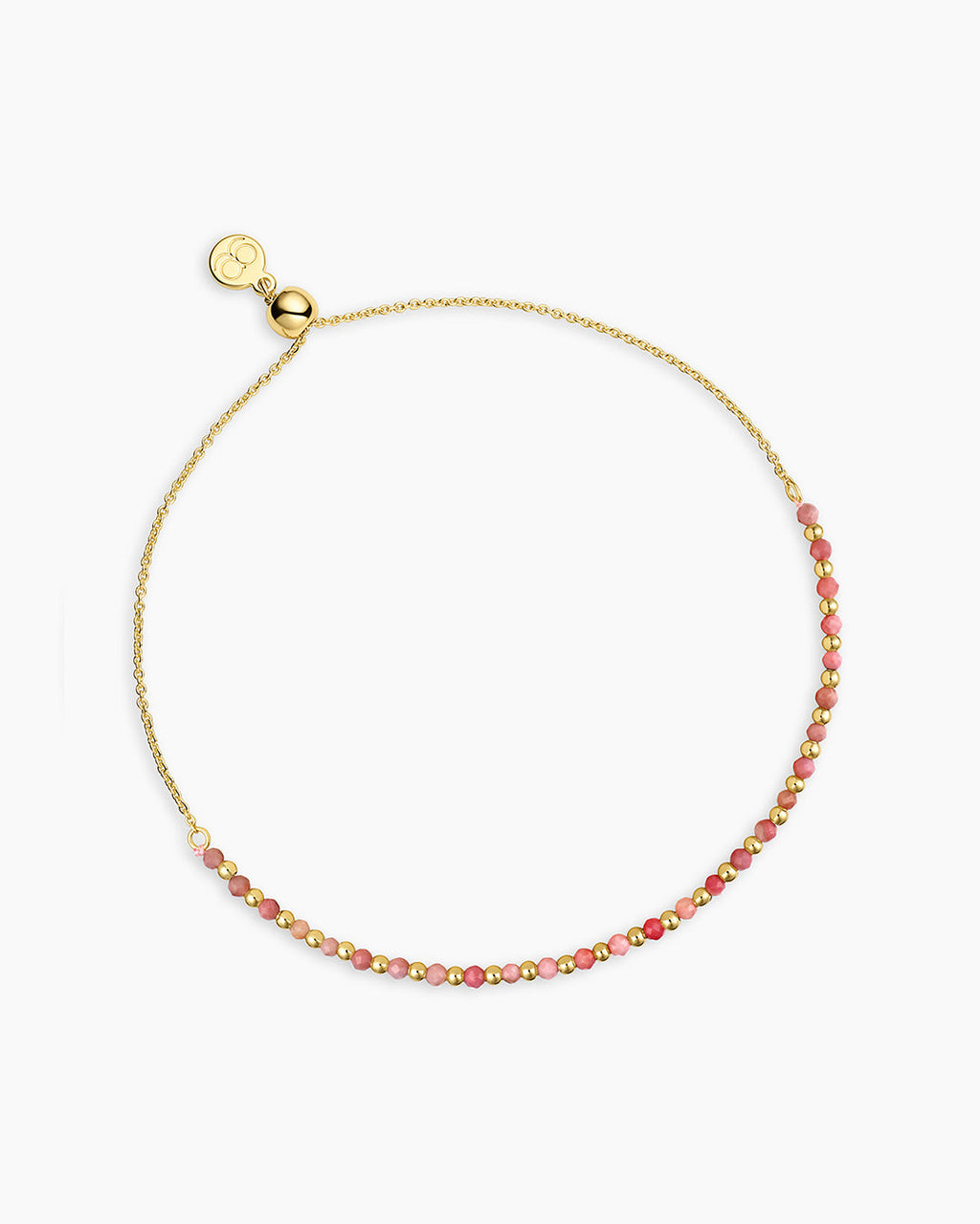 Power Gemstone Brooks Bracelet for Compassion || option::18K Gold Plated, Rhodochrosite - Compassion