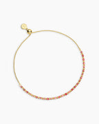 Power Gemstone Brooks Bracelet for Compassion || option::18K Gold Plated, Rhodochrosite - Compassion