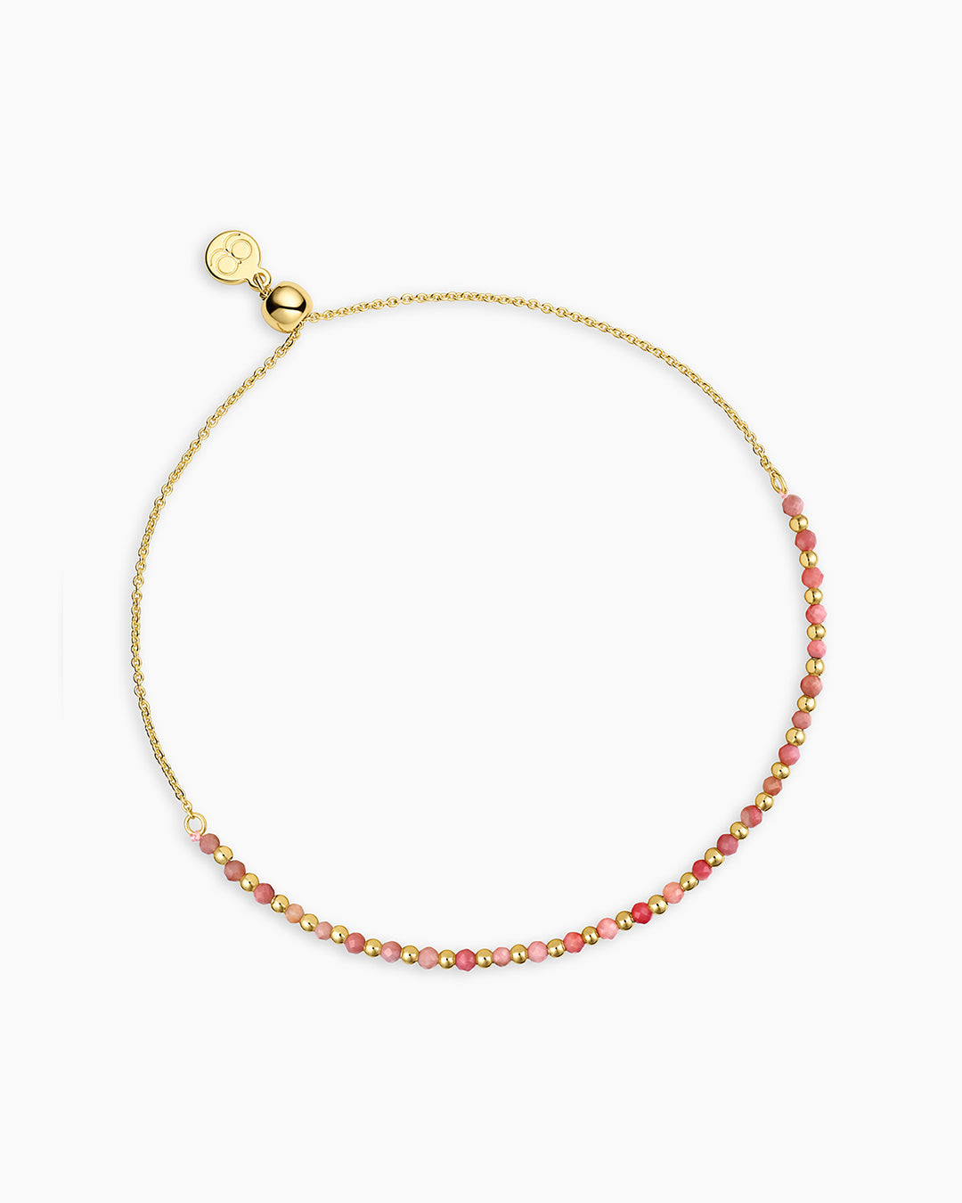 Power Gemstone Brooks Bracelet for Compassion || option::18K Gold Plated, Rhodochrosite - Compassion