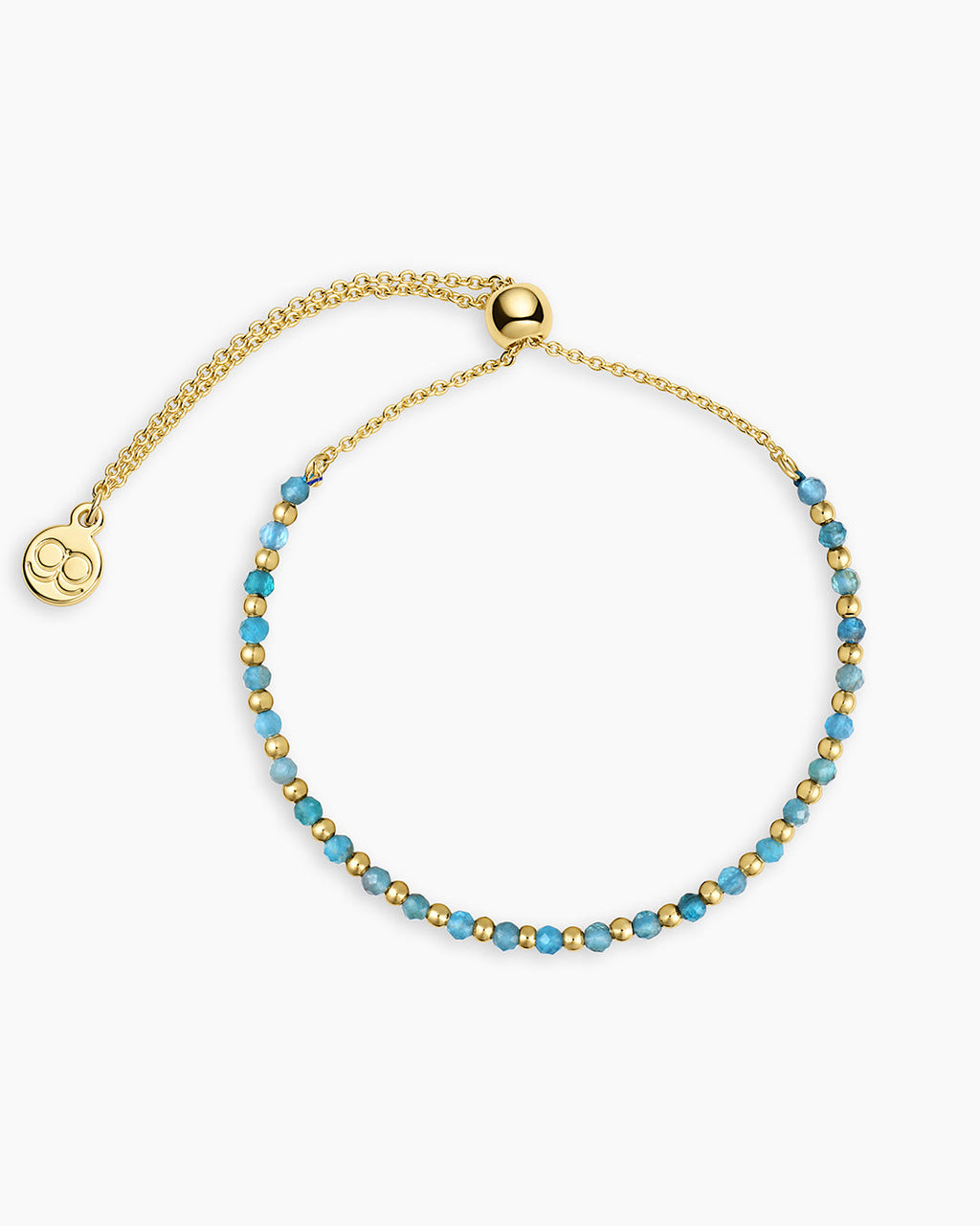 Power Gemstone Brooks Bracelet for Inspiration || option::18K Gold Plated, Apatite - Inspiration