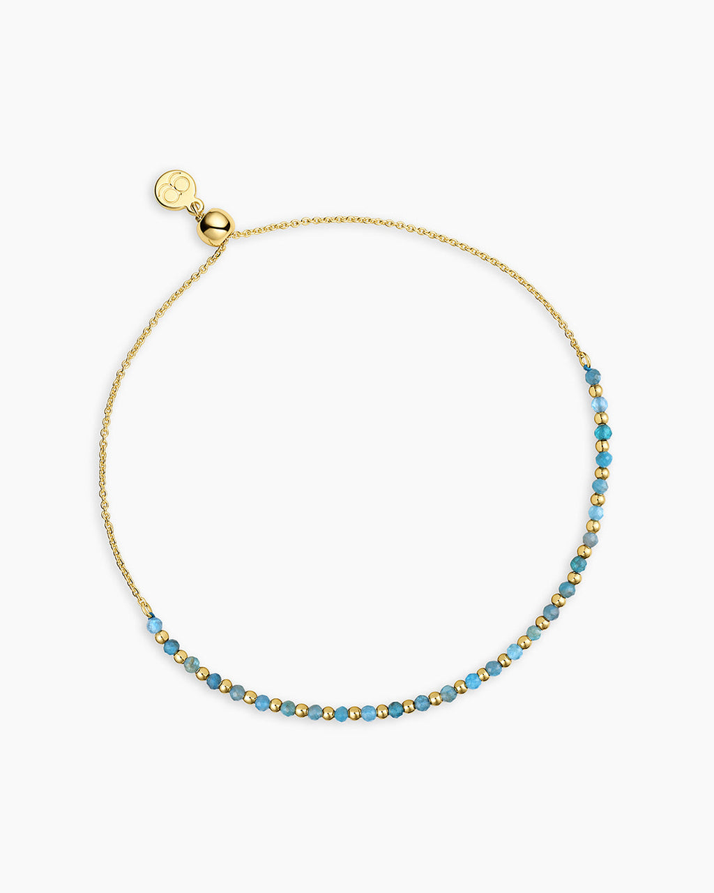 Power Gemstone Brooks Bracelet for Inspiration || option::18K Gold Plated, Apatite - Inspiration