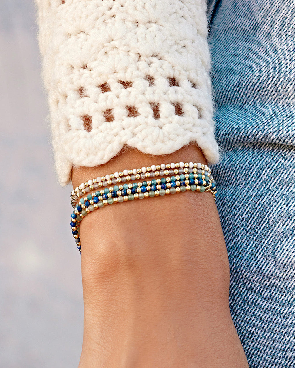Power Gemstone Brooks Bracelet for Inspiration || option::18K Gold Plated, Apatite