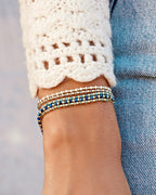 Power Gemstone Brooks Bracelet for Inspiration || option::18K Gold Plated, Apatite