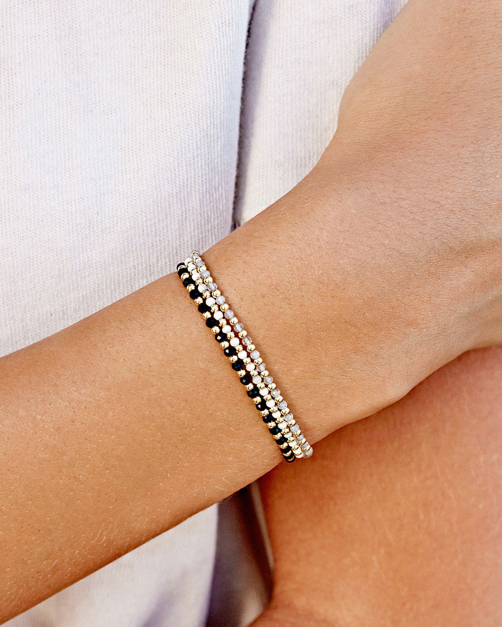 Power Gemstone Brooks Bracelet for Protection || option::18K Gold Plated, Black Onyx - Protection