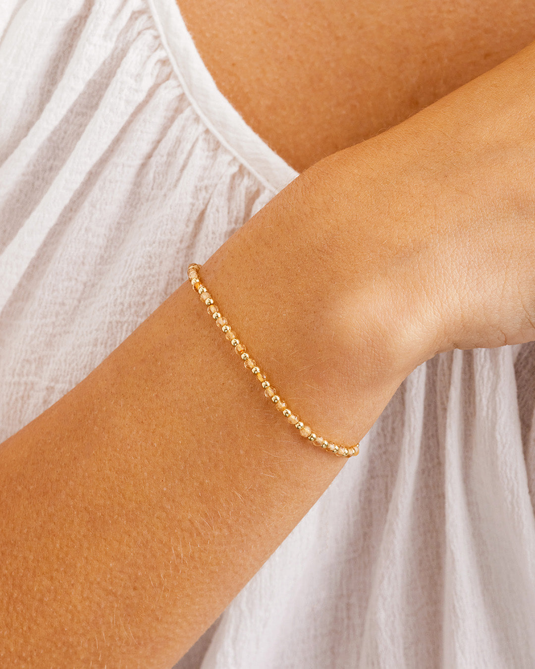 Power Gemstone Brooks Bracelet for Abundance || option::18K Gold Plated, Citrine - Abundance