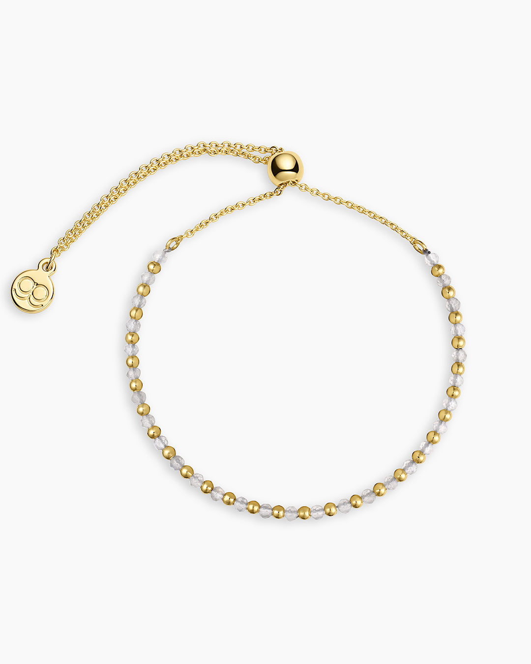 Power Gemstone Brooks Bracelet for Wisdom || option::18K Gold Plated, Labradorite - Balance