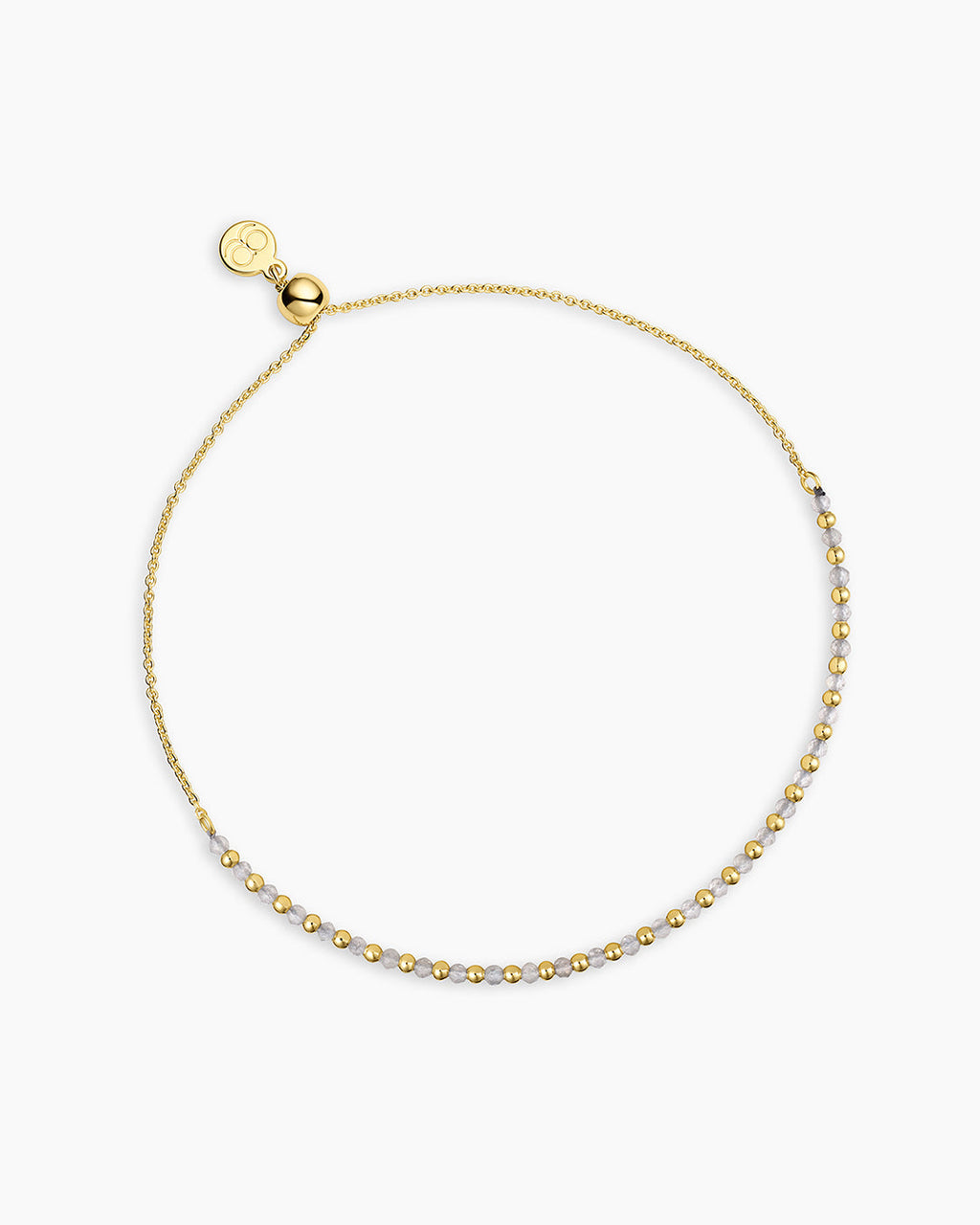 Power Gemstone Brooks Bracelet for Wisdom || option::18K Gold Plated, Labradorite - Balance