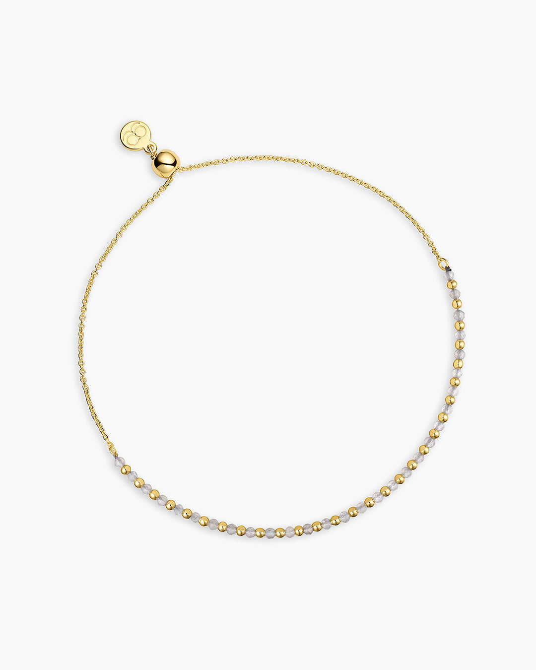 Power Gemstone Brooks Bracelet for Wisdom || option::18K Gold Plated, Labradorite - Balance