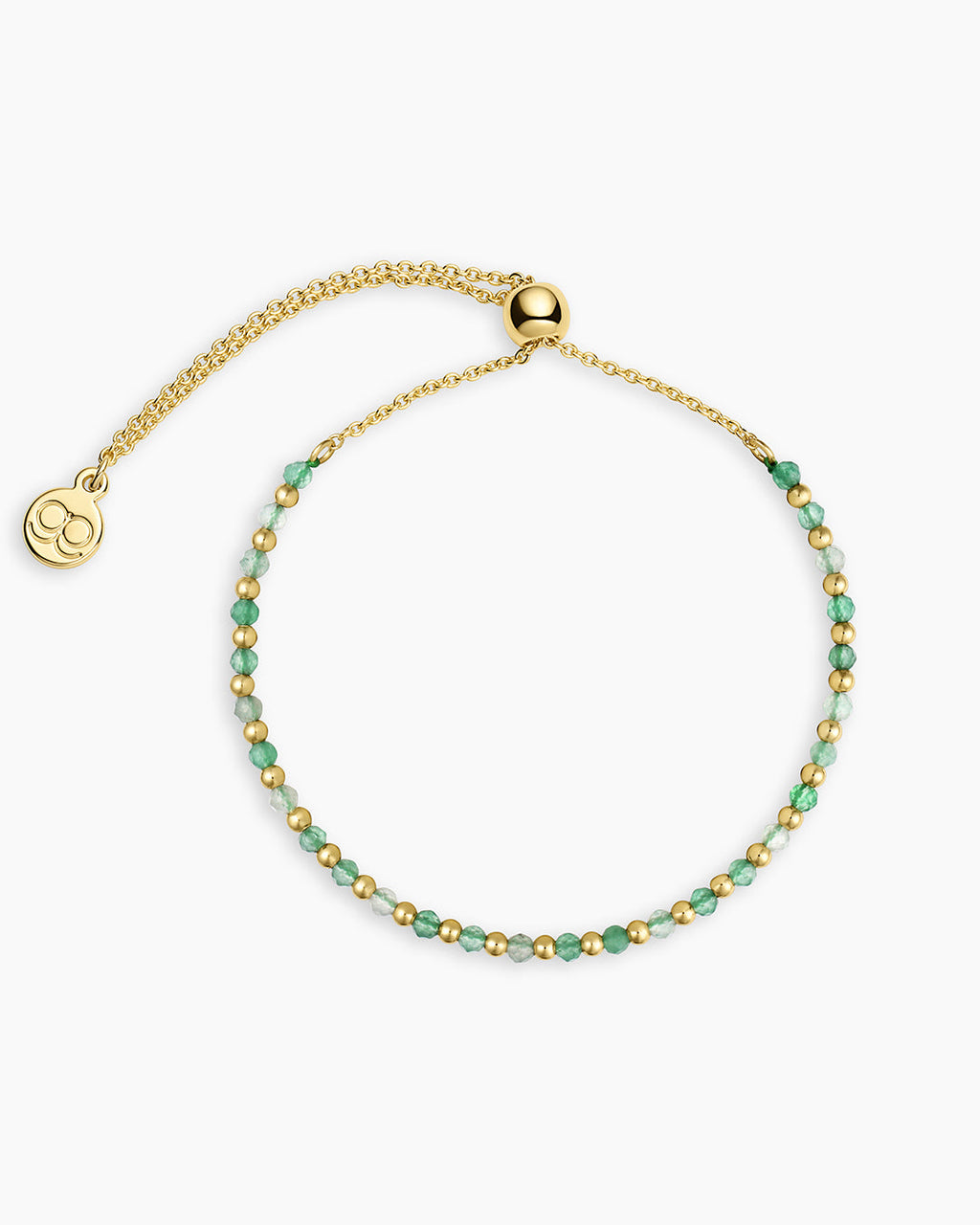 Power Gemstone Brooks Bracelet for Luck || option::18K Gold Plated, Aventurine - Luck