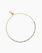 Power Gemstone Brooks Bracelet for Luck || option::18K Gold Plated, Aventurine - Luck