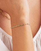 Power Gemstone Brooks Bracelet for Luck || option::18K Gold Plated, Aventurine - Luck