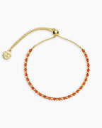 Power Gemstone Brooks Bracelet for Confidence || option::18K Gold Plated, Orange Agate - Confidence