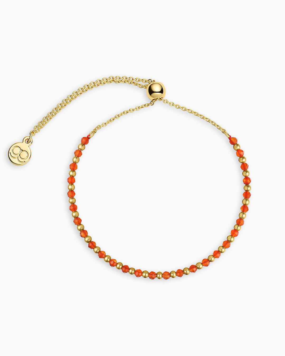 Power Gemstone Brooks Bracelet for Confidence || option::18K Gold Plated, Orange Agate - Confidence